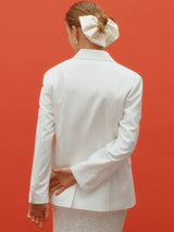 Three button single jacket - White (6682590085238)