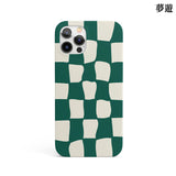 チェッカーボードグロッシーケース-green