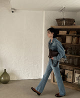 Lavender denim pants (2 color) (6694657327222)