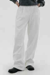 カラーコンビネーションレタリングブラッシュトレーニングパンツ / Color combination lettering brushed training pants (3color)