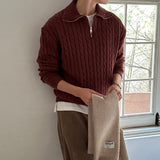 LMN Liton Cable Semi-Ziped Knit (7 colors)