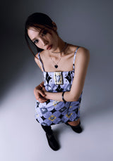 クローム アーガイル ベルト ドレス/ CHROME ARGYLE BELT DRESS (BLUE)