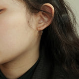 14K GOLD 18MM PIPE RING EARRING (6680876449910)