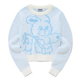 ウィティーバニークロップ丈ニット／WITTY BUNNY CROP KNIT [WHITE]