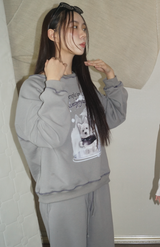 ハクオリエンタルスウェットシャツ / haku oriental sweat shirt [warm gray]