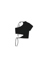SLIT DETAIL T-SHIRT (BLACK)