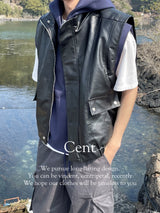 Lacing leather vest