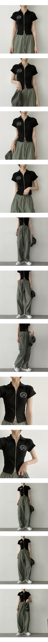 RC 2ウェイカラー半袖ジップアップ / RC2way collar short-sleeved zip-up