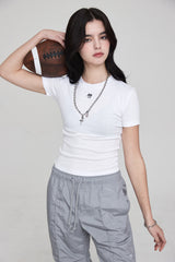 mii リブ SS Tシャツ / mii RIBBED SS T-SHIRT WHITE