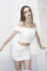 シフォンフラワーコルサージュチョーカー / 946. Chiffon flower corsage chocker (2color)