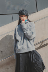 フォールディングラベルタートルネックニットTシャツ