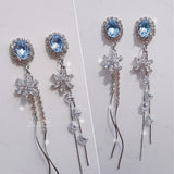  Diamond Petals Earring - Light Sapphire (Lovelyz Jiae, April Chaekyung Earring)