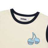 チェリーカラーリングキャップスリーブTシャツ / CHERRY COLORING CAP SLEEVE T-SHIRT [IVORY]
