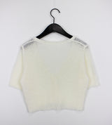 プロデュースショートスリーブカーディガン / Produce short sleeve cardigan (4color)