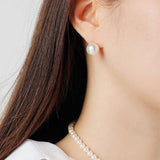 [4 SET] WHITE PEARL EARRING
