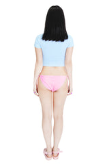 90sフォーカスクロップスパンスリーブTシャツ/90s foucus crop span sleeve t-shirts (sky blue)