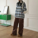Doka Pocket Cargo Cotton Long Wide Pants