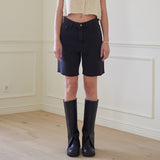 カットオフデニムショートパンツ/CUTOFF DENIM SHORTS (BLACK)