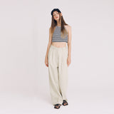 ツータックコットンワイドパンツ / TWOTUCK COTTON WIDE PANTS (MELON)
