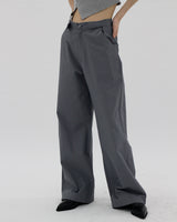 ベルクロルーズワイドパンツ / Velcro loose wide pants (2color)