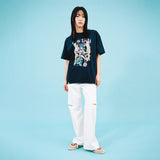 ROCKING SKELETON SS TEE NAVY(CV2CMUT514A) (6691125133430)