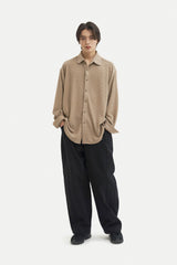 ツイステッドカラーカーディガンシャツ/Twisted collar cardigan shirt S111 Beige