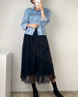 ピンタックライトブルーデニムジャケット/PINTUCK LIGHT BLUE DENIM JACKET [6066]