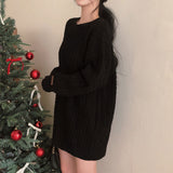 [Belied made/Cuanku] First Love Twisted Cable Knit Dress