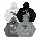 never headset printing loosefit hoody