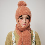 BOUCLE BALACLAVA MUFFLER, APRICOT