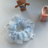 SKYBLUE FLOWER SCRUNCHIE