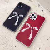 RIBBON KNIT HARD JELL CASE _BLACK