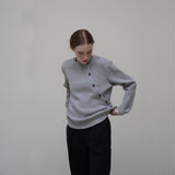 Gray Waffle Button Tee