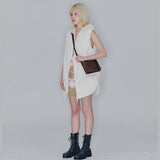 Lightweight Crossbody Bag (Brown)