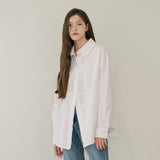 OVERSIZED LOGO SHIRT (WHITE) (6645972762742)