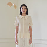 ビックカラーシャツ/BIG COLLARED SHIRT (CREAM)