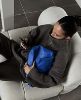Unisex half turtleneck zip-up