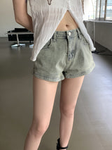 ビンテージウォッシングデニムショートパンツ / Betu Vintage Washing Denim Short Pants