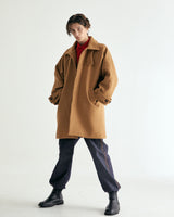 UNISEX WOOL RAGLAN HIDDEN COAT M - TWILL CAMEL (6636060704886)