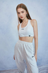 HIDE Cutting Sweat Pants (White Melange) (6570988830838)
