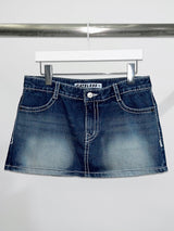 ステッチデニムスカート / STITCH SKIRT-DARK BLUE
