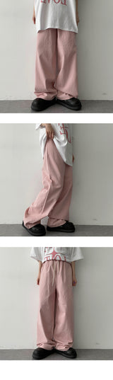 バイオウォッシュドコットンベンダブルワイドパンツ / Bio-washed cotton bendable wide pants