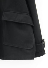 フーデッドウールハーフコート / Hooded wool half coat (2color)