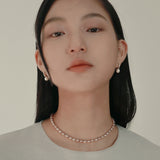 フープパールピアス / hoop pearl earring