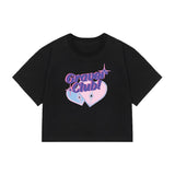 グレーバークラブロゴハートクロップドショートスリーブTシャツ/GRAVER CLUB Logo Heart Cropped Short Sleeve Tee
