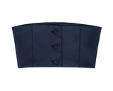 ローエッジボタンチューブトップ / Raw Edge Button Tube Top _ Navy