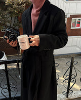 ウールローブヒッデンコート/Wool robe hidden coat (2 color)