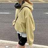 [BELLIDE MADE] Loose fit point embroidered hoodie
