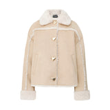 ハートボタンショートシャーリングジャケット / HEART BUTTON SHORT SHEARLING JACKET _ BEGIE