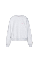 Lettering Round Neck Sweatshirt (W-MELANGE)